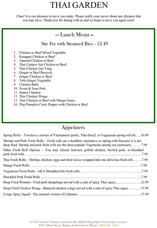 Menu Menu